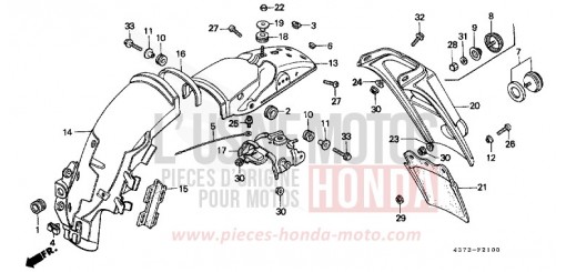 REAR FENDER XL125SZ de 1979